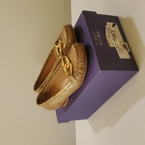 Stuart Weitzman golden slip on shoes size 5.5 M MSRP 290$
